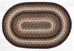 Braided Rug - Black/Tan/Terracotta, 20^ X 30^ (Oval)