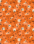 Wilmington Prints - Spooky Tails - Bats, Orange