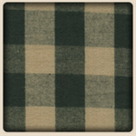 Kamla Textiles - Brushed Homespun - Large Checks, Black/Tan