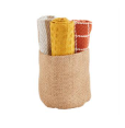 Towel - Taupe Jute Basket set.