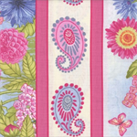 Wilmington Prints - Paisley Punch - Stripe, Pink