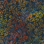 Robert Kaufman - Artisan Batiks: Fall Splendor - Leaves, Midnight