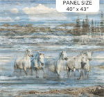 Northcott - Running Free - 40^ Horse Panel, Blue