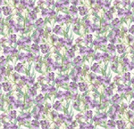 Wilmington Prints - Violette - Small Hydrangeas, Cream