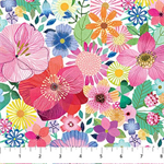 Northcott - My Cup of Tea - Floral, White