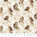Northcott - Night Owl - Owls, Cream