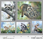 P & B Textiles - Forest Friends - 36^ X 42^ Raccoon and Chipmonk Panel