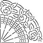 Quilting Stencil - Grandmother's Fan - 8 1/2^ x 8 1/2^