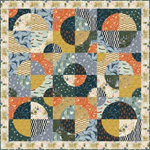 Windham - Digital Printed Quilt Top - Rocky Coast - Floating Bubbles  50^ x 50^