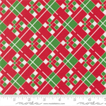 Moda - Snow Time - Vintage Plaid, Poinsettia Red