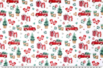 Shannon Fabrics - Cloud Cuddle - Double-sided - Red Trucks, White