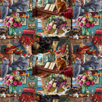 Print Concepts - Madame Victoria's Elegant Cats - All Over Cats, Multi