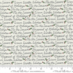 Moda - Holly Berry Tree Farm - Holiday Words, White