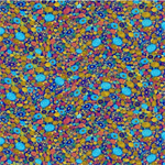 Timeless Treasures - Gilded Plume - Metallic Geo Floral, Navy