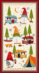 Studio E - Camping Gnomes - 24^ Panel, Off-White