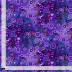Timeless Treasures - Calico Cat - Painted Circle Geo, Lavender