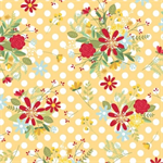 Maywood Studio - Red White & Bloom - Polka Dot Flower, Yellow