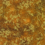 Robert Kaufman - Warm Welcome - Gold Metallic Leaves, Rust