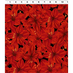 Clothworks - Holidays Remembered - Amaryllies, Red/Black