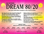Quilters Dream Batting - 80/20 Select-Midloft - Queen 93^x 108^, Natural