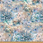 Hoffman California - Wings Over Wildflowers - Dragonflies Dandelions, Dusty Blue