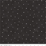 Riley Blake Flannel - Hello Winter Flannel - Winter Dots, Black