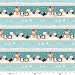 Blank Quilting - Snowmates - Border Stripe, Ice Blue