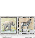 P & B Textiles - Baby Safari Animals - 24^ Pillow Panel, Gray