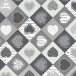 Studo E - Dear Heart - Heart on Diamond, Gray