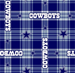 Fabric Traditions - NFL Fleece - Dallas Cowboys - Plaid, Blue