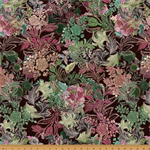 Hoffman California - Botanical Charm - Packed Floral, Mulberry