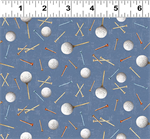 Clothworks - Tee Time! - Golf Balls & Tees, Denim