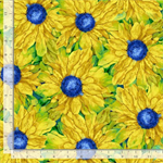 Timeless Treasures - Provence - Packed Sunflowers, Yellow