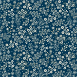 Henry Glass - Nordic Holiday - Floral Vines, Blue/Cream