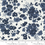 Moda - 108^ Nantucket Summer - Floral Bouquets, Cream/Navy
