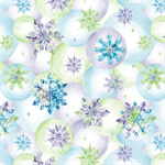 Blank Quilting - Aurora Flurries - Snowflakes and Bubbles, Multi