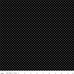 Riley Blake - Basic - Swiss Dot, White on Black