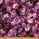 Hoffman California - Botanical House - Packed Blooms, Fuchsia