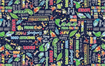 Kanvas Studio - Rainforest Glow - Frog-Tastic Words, Navy