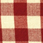 Dunroven House - Homespun - 7/16^ Check, Red/Cream