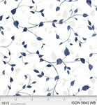 P & B Textiles - Indigo Song - Vines, White/Blue