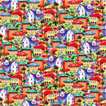 Oasis Fabrics - Beachy Keen - Village, Multi