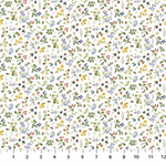 Northcott - Country Mouse - Small Floral Toss, White