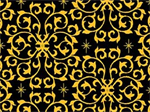 Quilting Treasures - Celebrate the Season - Metallic Scroll, Black