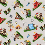 SusyBee - Barron Goes Camping - Campground, Light Grey