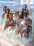 Northcott - Wild and Free - 32^ x 43^ Horse Panel, Multi