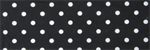 Dunroven House - 16^ Wide Hemmed Toweling - Polka Dot, Black/White