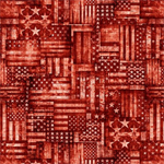 Quilting Treasures - American Country - Flag Patchwork, Red