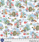 P & B Textiles - Frost & Fable - Festive Scenic, Light Blue