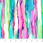 Northcott - Concerto - Rainbow Stripe, White